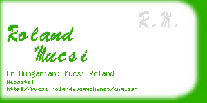 roland mucsi business card